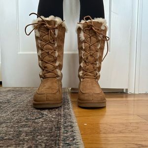 UGG APPALACHIAN TALL LACE UP BOOTS (CHESTNUT)